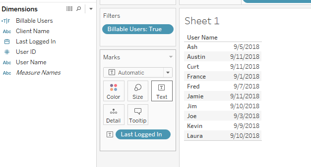 Image showing how to drag calculation to Filters Shelf