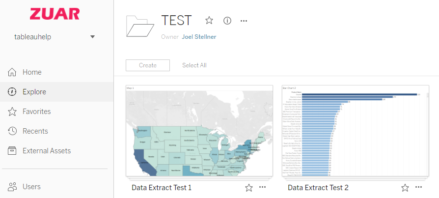 Tableau Project Folder