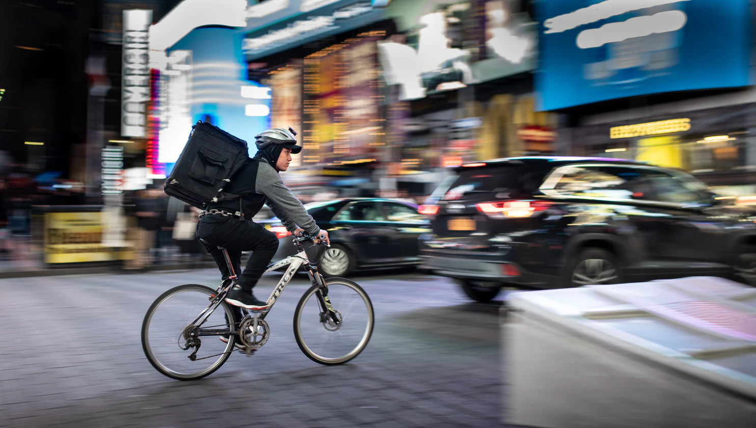 Person riding a bicycle