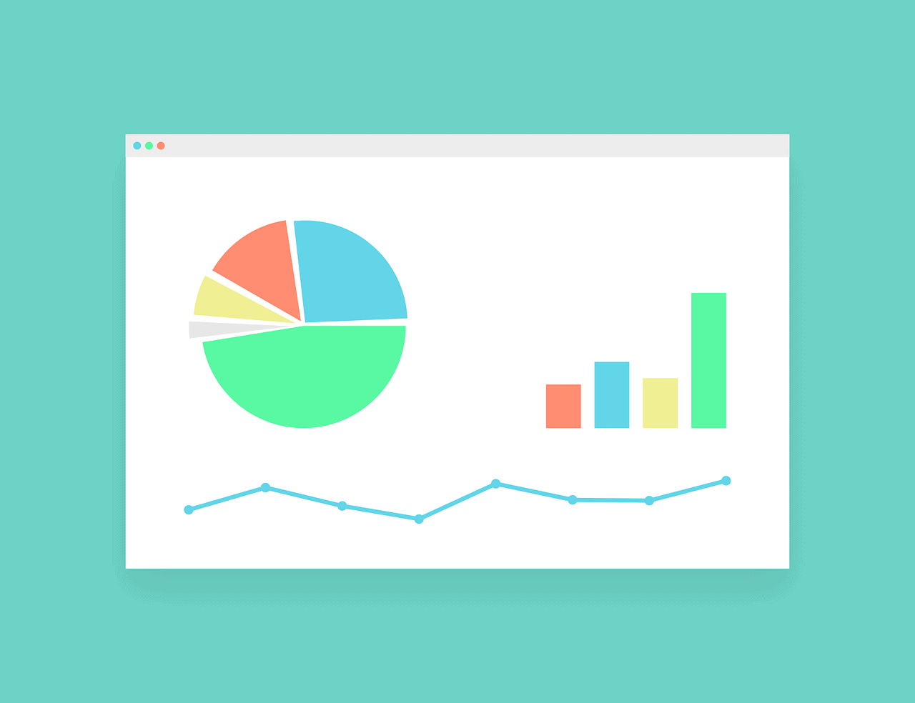 Types of charts and graphs for embedded analytics. 