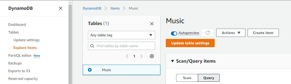 Write Data Into DynamoDB Tables