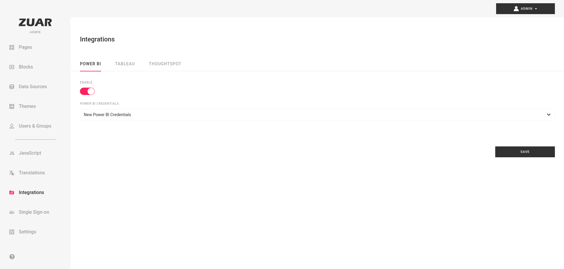 Thoughtspot Integration