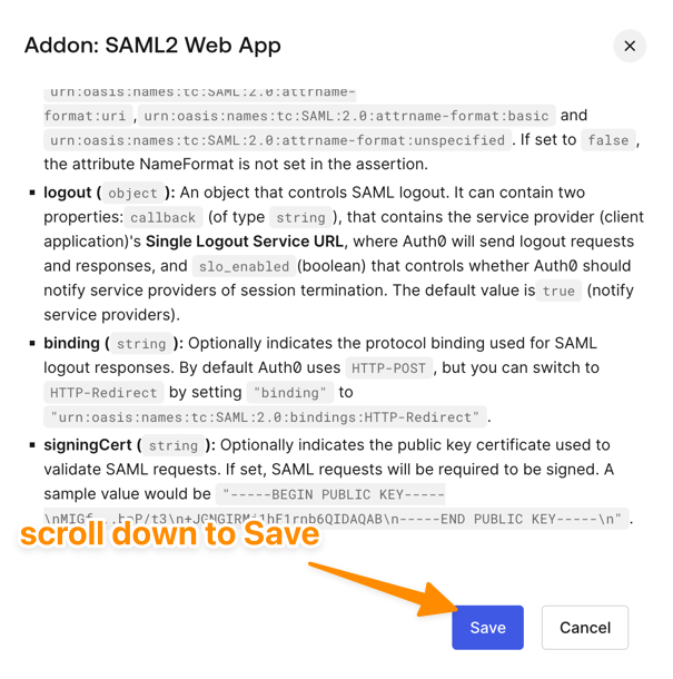 Auth0 SAML Setup