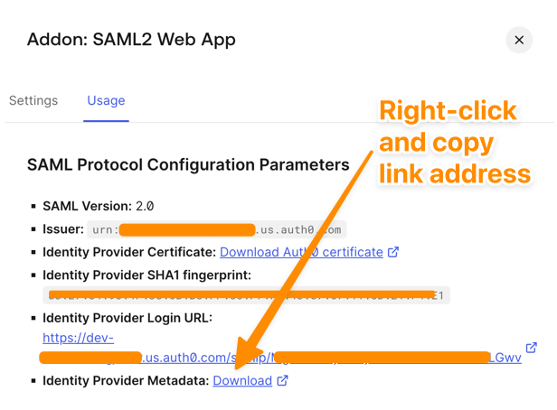 Auth0 SAML Setup
