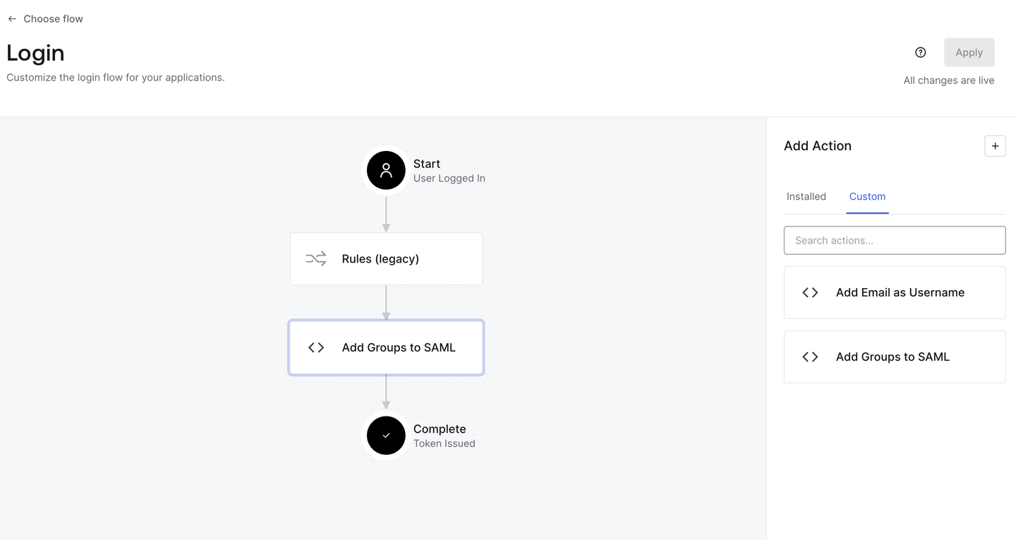 Auth0 SAML Setup
