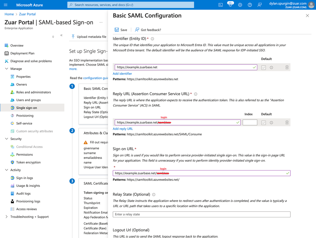 Auth0 SAML Setup