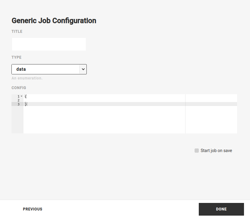 Generic Job Form