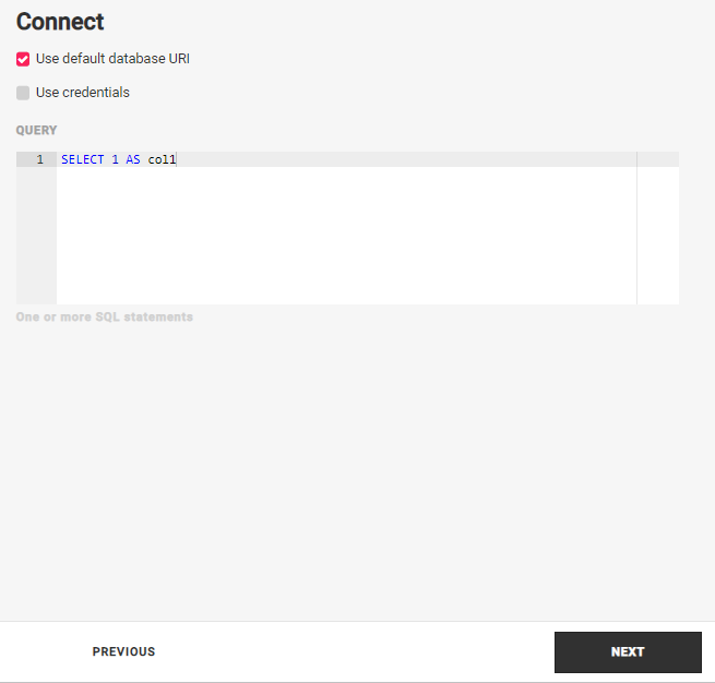 Query Connect Screen